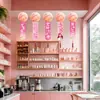 Banderas de Decoración para el Ambiente del Día de la Mujer, Colgantes de Pared para Fondo, Montaje de Escena Ambiental para Evento en Tienda de Centro Comercial