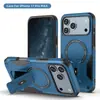 Compatible con Apple 18 Pro Max, Funda para Teléfono con Soporte Oculto Magnético Alemán, Cubierta Protectora Anticaídas para iPhone 16 14