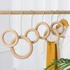 Tienda de Ropa Percha Especial Gancho S Gancho de Madera a Juego Anillos de Madera de Tronco Anillo para Bolsas de Madera Maciza Gancho para Bufandas