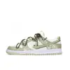 Zapatos Putian Originales Puros Dunk Cordones Desconstruidos Torre Conejo Línea Paralela Exploración del Universo Campus Tenis de Caña Baja Zapatos Blancos