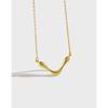 Collar de Plata Esterlina S925 Estilo Coreano Ins Nicho Simple en Forma de V Collar de Letra Femenino Elegante Combinable Collar Cadena Clavícula