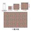Pegatinas de azulejo autoadhesivas de PVC con diseño azul oscuro portugués para cocina y baño, impermeables y resistentes al aceite, para renovación de paredes, suministro para comercio exterior