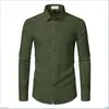 Camisas Sociais Masculinas, Não Amassam, Respiráveis, Camisas de Trabalho Profissionais, Roupas Masculinas com Corte Ajustado ao Corpo, Camisas Casuais Antirrugas, Camisas Masculinas de Manga Longa