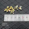 DIY Acessórios de Cabelo Caseiros Acessórios de Flor de Liga Metálica Broche de Galho com Pérolas Destacadas Faixa de Cabelo com Flor Material para Grampo de Cabelo