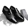 Sapatos Masculinos de Couro Casuais Fechados, Estilo Britânico Formal de Negócios, Bico Fino Brilhante, Transpiráveis, Cruzados na Fronteira 25308