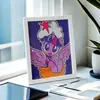 Presente Artesanal Pintura com Diamantes Brilhantes Brinquedo Educativo com Adesivos de Diamante e Porta-Retrato Peça de Exibição Criativa DIY