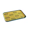 Cesta de Drenaje de Doble Capa para el Hogar Estante de Almacenamiento Rectangular de Plástico Bandeja de Té para Cocina Bandeja de Té Cesta de Frutas para el Hogar Bandeja de Té