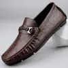 Zapatos de Hombre de Piel Genuina 2026 Nuevo Estilo Zapatos de Negocios Británicos Transpirables Suela Suave Zapatos Casuales Mocasines Slip-on Hombre
