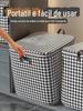 Houndstooth roupas colcha saco de armazenamento guarda-roupa organizando caixa de armazenamento cesta movendo embalagem saco de armazenamento portátil atacado