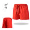 Shorts de fitness de verão masculinos para corrida e treino, shorts casuais de fitness tamanho grande, secagem rápida, camada dupla, shorts esportivos