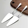 Pala para pastel de acero inoxidable 1010, pala para hornear pizza, cuchillo para pastel casero, cortador de queso triangular para cocina, logo imprimible