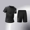 Roupa de Ginástica Secagem Rápida Transfronteiriça Conjunto Masculino Calça Legging Esportiva Peça Única Corrida Respirável Alta Elasticidade Treinamento de Basquete