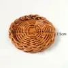 Cesta pequeña tejida de ratán de mango cesta pequeña para flores juguete DIY cesta de mano cesta de decoración de micro paisajismo cesta de flores de mano