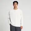 Camiseta de Manga Larga para Hombre con Cuello Henry, Textura Waffle y Diseño Color Block, Corte Holgado, Marca de Moda Otoñal, Venta al por Mayor de Fábrica