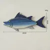 Decoración de Pared Tridimensional con Forma de Pez Estilo Mediterráneo, Decoración de Pared para Entrada y Sala de Estar, Adorno Colgante de Pez Temático del Océano, Colgante de Pared para el Hogar