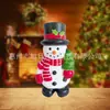 Venta Directa de Fábrica de Decoraciones Navideñas de Muñeco de Nieve y Árbol, Adornos de Plástico Moldeado por Soplado para Escritorio y Decoraciones Festivas del Hogar