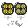 Luz LED de Conducción Impermeable Transfronteriza para Coche de 3 Pulgadas Trébol de Cuatro Hojas 40W Luz Cuadrada Pequeña Luz Todoterreno Foco para Camión
