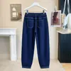 Jeans Harem Casuales de Cintura Alta Elásticos con Puño de Talla Grande Holgados para Mujer de Talla Grande