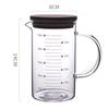 Taza medidora de borosilicato de alta resistencia para horno microondas, calentamiento, horneado, taza medidora para preparar leche en polvo, taza medidora de vidrio para jugo de leche resistente a altas temperaturas