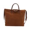 Bolso de mano de ante para mujer, nuevo bolso de hombro vintage Maillard de otoño e invierno de 2024, bolso bandolera de gran capacidad.