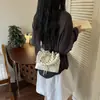 Yuezi 2026 Moda Verão Bolsa de Balde Estampada Fofa Bolinhas Doce Bolsa de Ombro Transversal Bolsa de Mão com Cordão