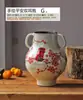 Jarrón de Cerámica de Jingdezhen Adornos Arreglo Floral para Sala de Estar Flor de Ciruelo Pintada a Mano Retro Festival de Primavera Mesa Decorativa para Sala de Estar