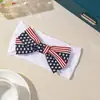 Día de la Independencia Europeo y Americano Diadema Ancha Elástica Suave para Bebé Accesorio para el Cabello Diadema de Protección de la Fontanela Infantil Ropa para la Cabeza
