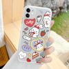 Funda para Teléfono Dibujo Animado Chica Corazón 13 Impresión Completa para iPhone 14 Apple 12Pro Cojín de Aire Transparente XSMax