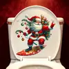 BRUP Pegatina Divertida de Papá Noel Surfeando para Inodoro Pegatinas Navideñas Divertidas Pegatinas Decorativas Autoadhesivas BR2344C