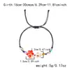 Venta Directa de Fábrica Pulsera Trenzada de Halloween Diseño Oscuro de Nicho Pulsera de Frangipani Calabaza Calavera para Mujer