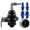 Modificación de Coche Kit de Manómetro Regulador de Presión de Combustible Ajustable Universal con Accesorios de Válvula Reguladora de Presión