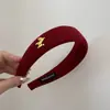 Diadema de Cabeza de Poni de Gamuza Roja para Mujer, Versátil y Moderna de Estilo Coreano, Accesorio para el Cabello, Pinza para el Cabello de Moda Simple y Linda