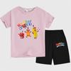 Blocos de construção digitais numberblocks roupas camiseta de manga curta conjunto infantil de tops e calças desenho animado estampado ins moda