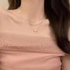 Collar de perlas apiladas de doble capa para mujer, elegante collar de nicho con diseño de alto nivel, cadena de clavícula, nuevas explosiones 2023