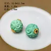 Magnesita natural Cuentas de castaño Accesorios de Ruyi de loto Plata 925 incrustada Semilla de pasión Turquesa mineral asociado productos semiacabados DIY
