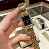 Novo Relógio de Pulso Quadrado com Pedras Strass e Mostrador Pequeno, Movimento a Quartzo, Corrente de Moda Feminina - Fabricante Atacado
