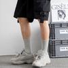 Calcetines de Algodón de Xinjiang Calcetines de Media Caña para Mujer ins Modernos Negros Deportivos Primavera y Verano Parejas Calcetines Blancos Color Sólido con Zapatos de Cuero para Hombre