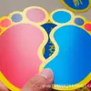 Adesivos de Chão Pequenos Pegadas para Jardim de Infância para Escadas, Pvc Impermeável, Resistente ao Desgaste, Design de Desenho Animado, Adesivos de Chão Atenção Degrau, Pegadas Pequenas Antiderrapantes