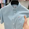 100% algodón primavera y otoño alta calidad camisa bordada algodón manga corta cuello de punta camisa fina para hombre manga corta manga larga top venta al por mayor