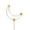 Hierro Forjado Luna Dorada Barco Decoración de Pastel Rojo Neto Adornos Corazón de Durazno de Perla Tarjeta Acrílica Estrella Plug-in