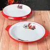 Louça de Melamina Comercial para Pratos de Lagosta, Travessa de Frutos do Mar com Duas Alças, Porcelana de Imitação Panela Quente Picante Panela Seca para Restaurantes de Churrasco