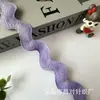 Fita de Renda Ondulada em Forma de S Colorida de 1,5 cm para Roupas, Bordas de Saias, Chapéus, Têxteis Domésticos, Cortinas, Toalhas de Mesa e Decoração