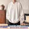 Sudadera con capucha para hombre, Otoño, Marca Americana de Moda 2026, Estilo Nuevo, Cuello Alto, Media Cremallera, Holgada, Ropa para Adolescentes