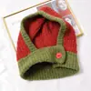 Diseño de nicho pasamontañas bufanda de invierno gorro de lana tejido integrado gorro de pullover cálido