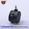 Disway 2 polegada M10 haste de parafuso com freio rodízio universal de nylon de plástico dente de seda mobiliário de escritório roda de pé