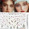 Adesivos de Strass de Natal Adesivos de Strass Acrílico Adesivos de Strass para Crianças Adesivos de Pedras Preciosas de Cristal Adesivos Artesanais DIY Floco de Neve