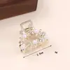 Presilha Pequena de Garra Pérola tamanho pequeno Grampo de Cabelo com Strass Presilha de Garra Laço de Luxo Leve com Clipe de Franja Diamante Presilha de Tubarão Presilha de Cabelo Feminina