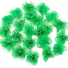 Gasa de nieve de 4 cm Estambre de Perla de Phnom Penh Tres Perlas Cinco Esquinas Flor de Ciruelo Anillo para el Cabello DIY Accesorios para Pasador Ropa Zapatos y Sombreros Accesorios