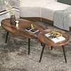 Mesa lateral para sofá de sala de estar de apartamento pequeño, mesa pequeña con patas de madera, mesa de centro redonda, mesa de centro pequeña, sala de estar simple nórdica seleccionada cuidadosamente