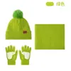 Conjunto de Tres Piezas de Gorro Bufanda Guantes Tejidos para Otoño Invierno Gorro de Lana Grueso Cálido Guantes con Pantalla Táctil para Mujer